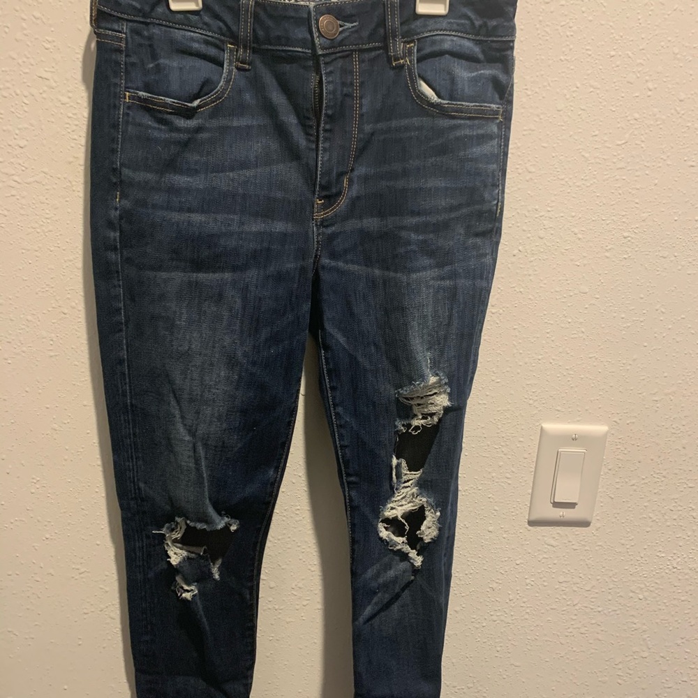 American Eagle Dark Wash Skinny Highwaisted Jeans